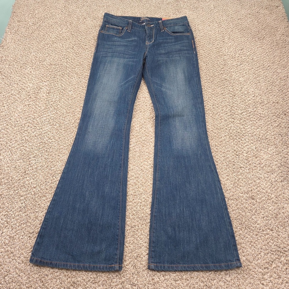 NEW Old Navy Girls Just Below The Waist Flare Jeans Dark Wash Blue Size 16R Y2K